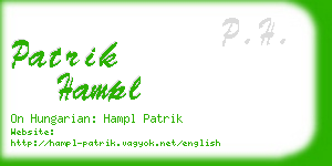 patrik hampl business card